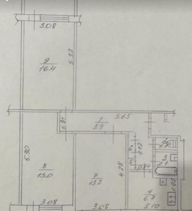 Квартира, 3-кімн., Харьков, 520м/р, Валентиновская