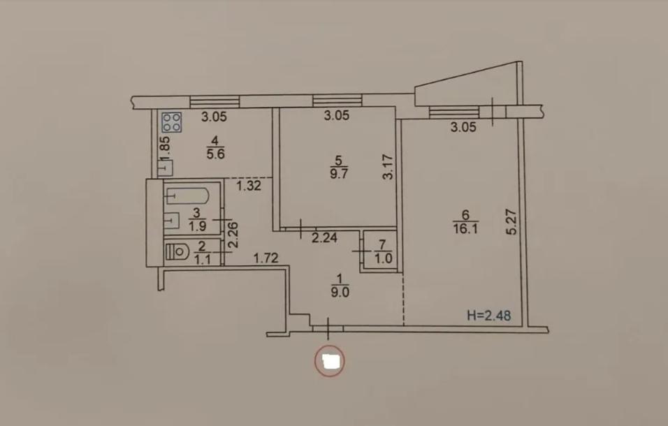 Квартира, 2-кімн., Харьков, 522м/р, Валентиновская