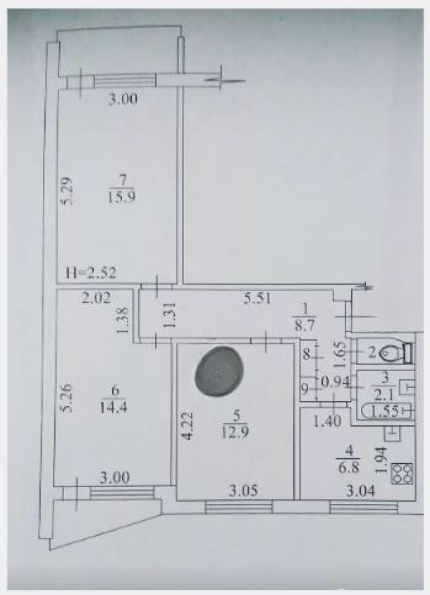 Квартира, 3-кімн., Харьков, 522м/р, Валентиновская