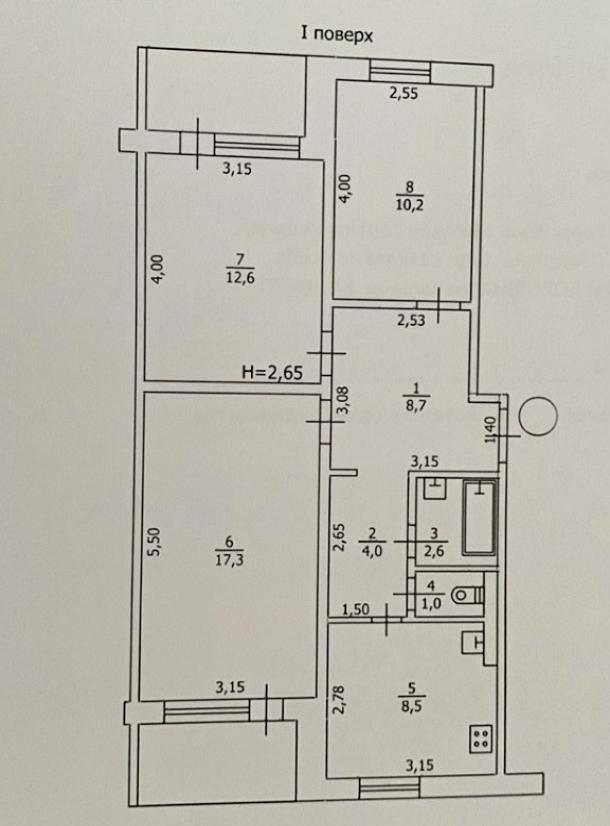 Квартира, 3-кімн., Клугино-Башкировка, Чугуевский район, Горишного