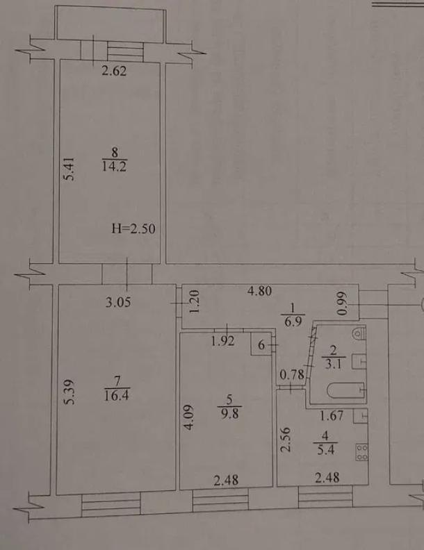 Квартира, 3-кімн., Харьков, Гагарина метро , Аэрокосмический просп. (Гагарина проспект)