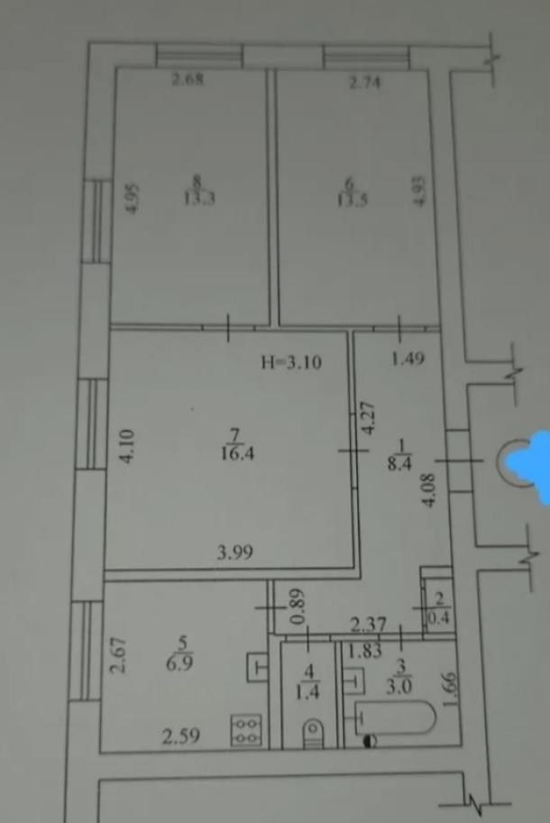 Квартира, 3-кімн., Харьков, Москалевка, Москалевская (Октябрьской Революции)