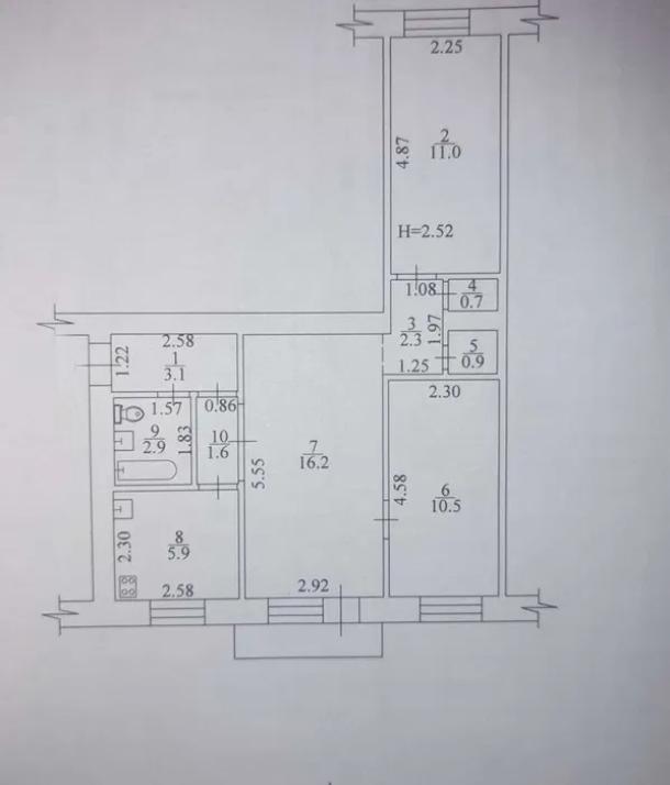 Квартира, 3-кімн., Харьков, Новые Дома, Харьковских Дивизий