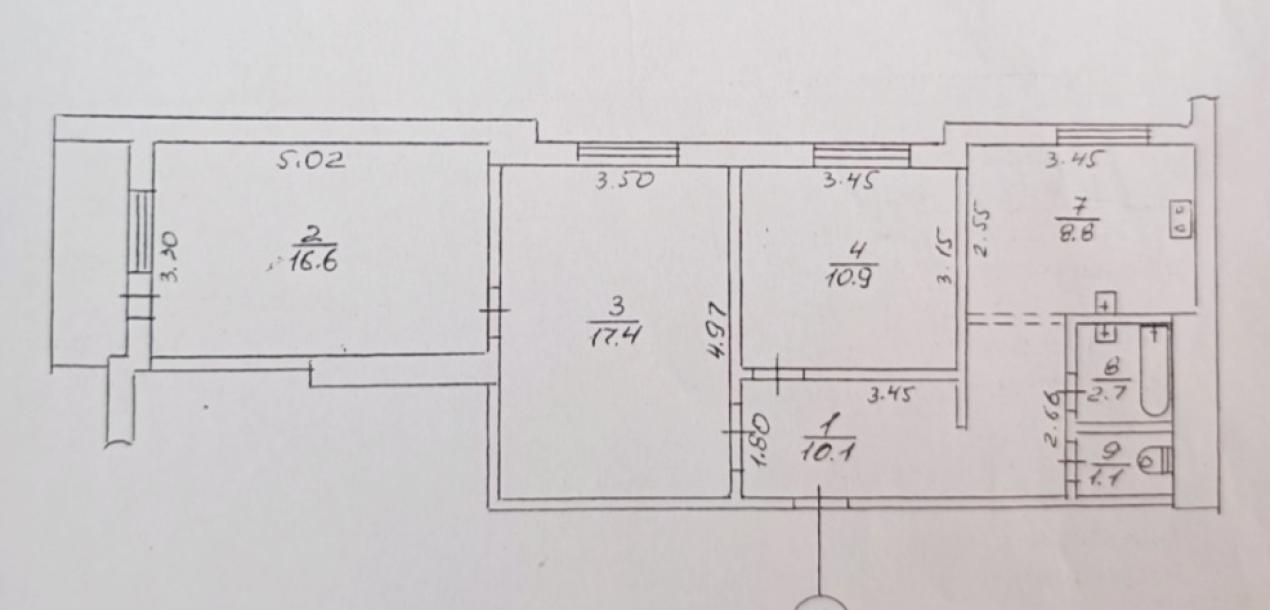 Квартира, 3-кімн., Харьков, 1 Северная Салтовка, Соборности Украины (Дружбы Народов)