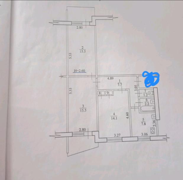 Квартира, 3-кімн., Харьков, 533м/р, Бучмы