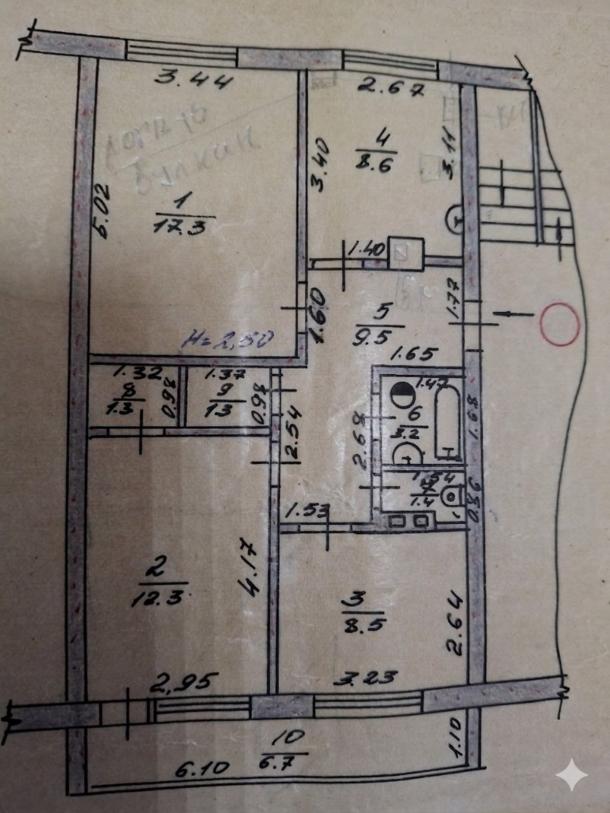 Квартира, 3-кімн., Богодухов, Богодуховский район, Демьяна Бедного