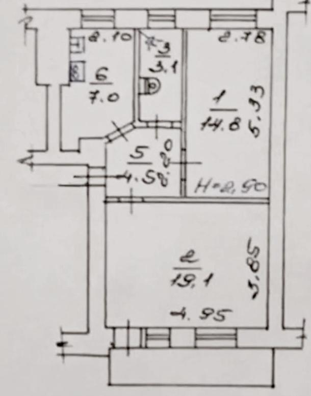 Квартира, 2-кімн., Харьков, Центр, Культуры (Калинина, Свердлова, Советская Советский 3 пер.)