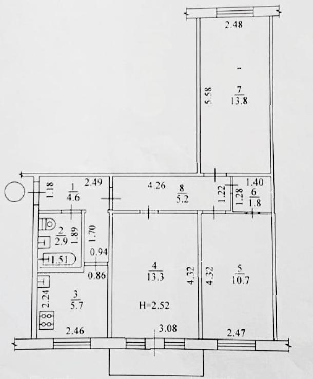 Квартира, 3-кімн., Харьков, Новые Дома, Жасминовый б-р (Слинько Петра)