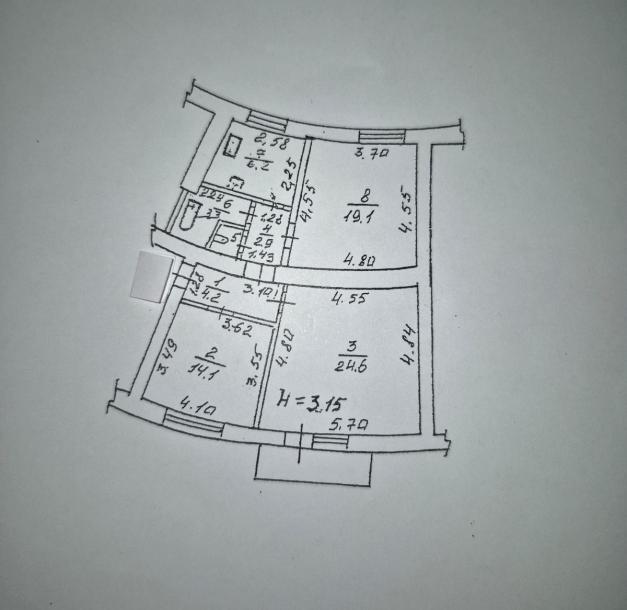 Квартира, 3-кімн., Харьков, Нагорный, Черноглазовская (Маршала Бажанова)