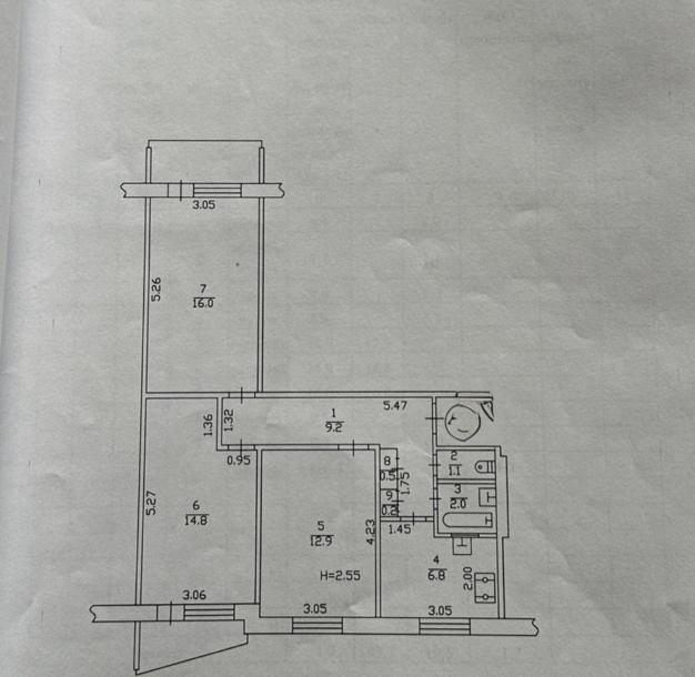 Квартира, 3-кімн., Харьков, 624м/р, Салтовское шоссе