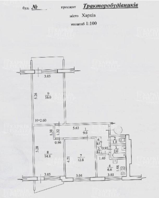 Квартира, 3-кімн., Харьков, 605м/р, Тракторостроителей просп.