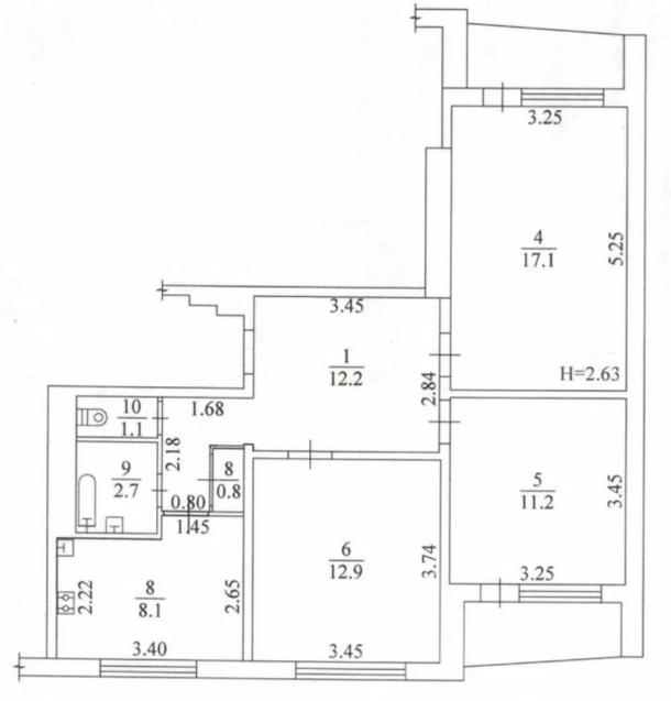 Квартира, 3-кімн., Харьков, 615м/р, Гвардейцев Широнинцев