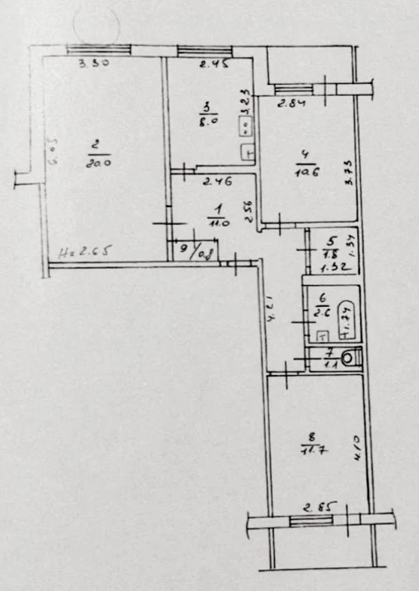 Квартира, 3-кімн., Харьков, Киевская метро, Матюшенко