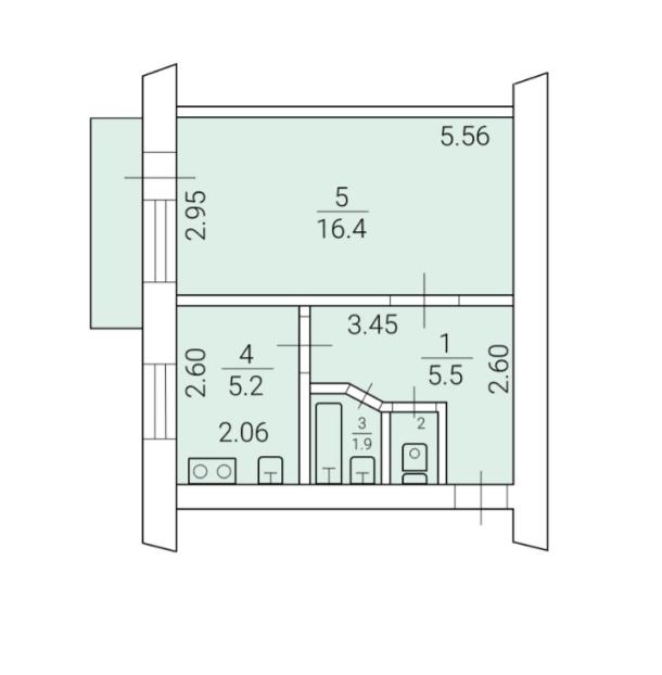 Квартира, 1-кімн., Харьков, Южный Вокзал, Чеботарская