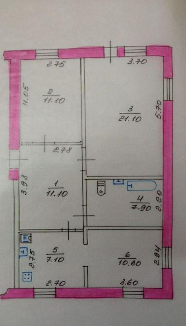 Квартира, 3-кімн., Буды, Харьковский район, Дачная