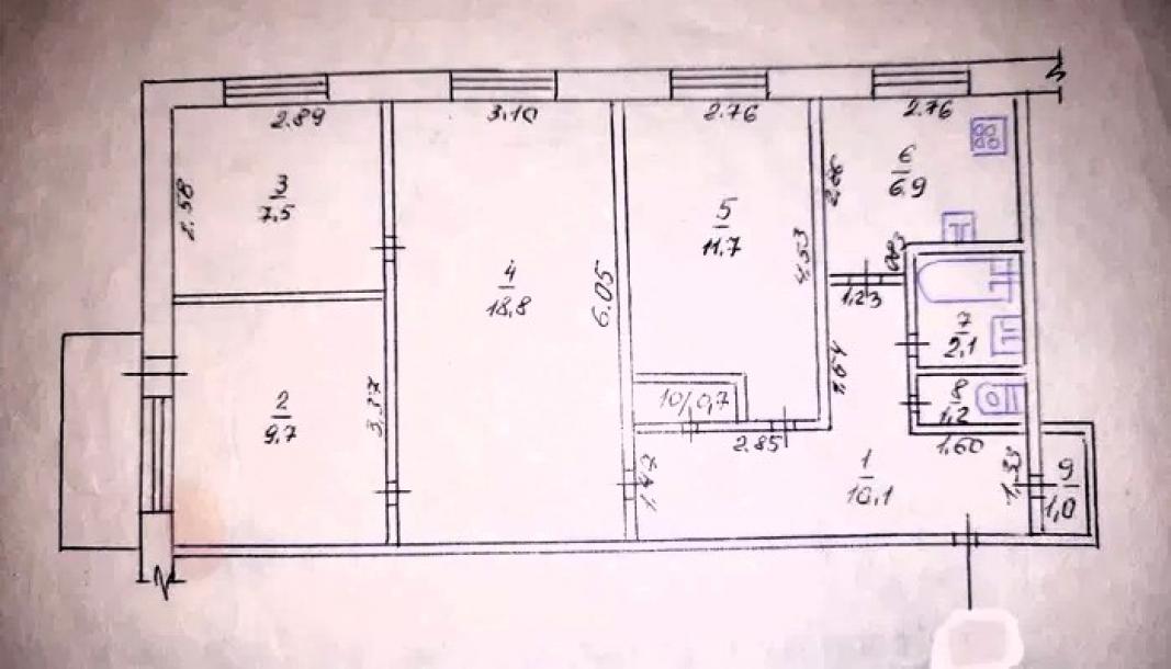 Квартира, 4-кімн., Харьков, 531м/р, Гвардейцев Широнинцев