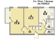 квартира, Харьков, Алексеевка, Архитекторов