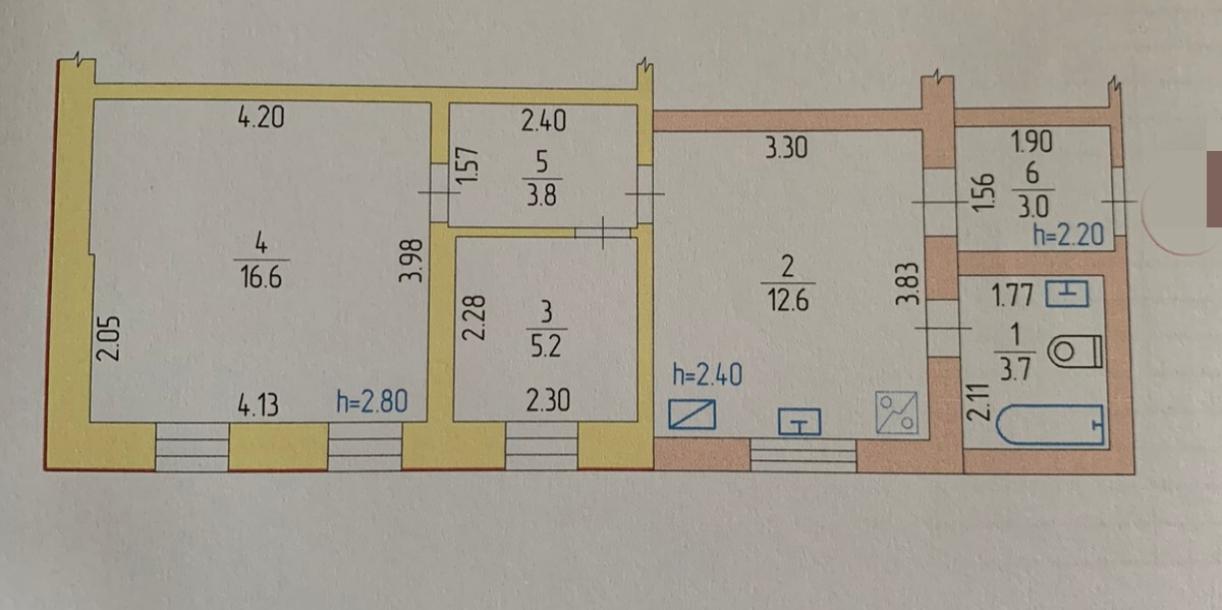 Квартира, 2-кімн., Змиев, Чугуевский район, Покровская