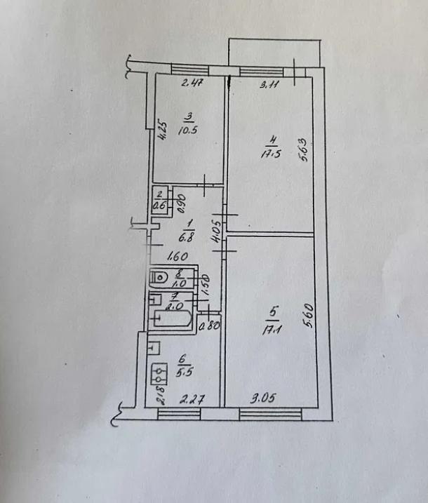 Квартира, 3-кімн., Харьков, 606м/р, Светлая