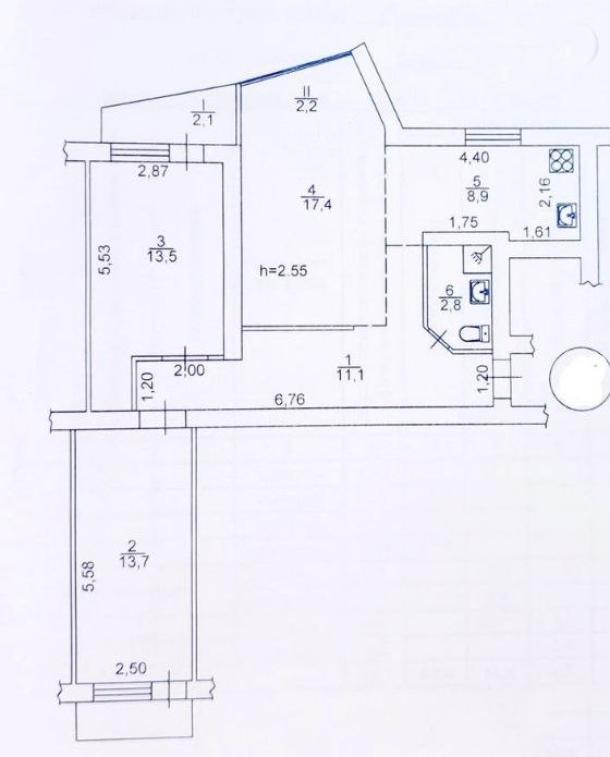 Квартира, 3-кімн., Харьков, Гагарина метро , Гимназическая наб. (Красношкольная набережная)