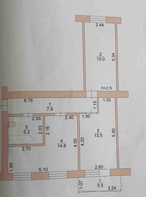Квартира, 3-кімн., Змиев, Чугуевский район, Донецкое шоссе