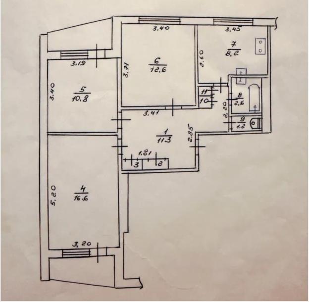 Квартира, 3-кімн., Харьков, 520м/р, Валентиновская
