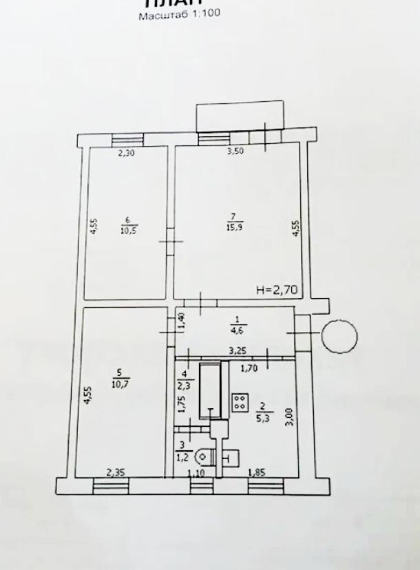 Квартира, 3-кімн., Эсхар, Чугуевский район, Леси Украинки (Совхозная,Ворошилова)