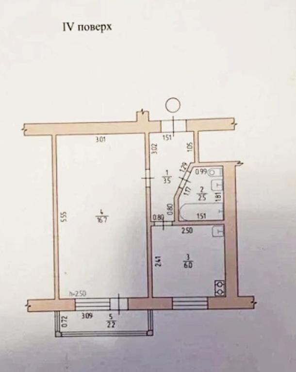 Квартира, 1-кімн., Буды, Харьковский район, Дачная