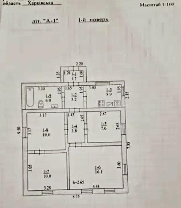 Дом, 4-кімн., Зидьки, Чугуевский район