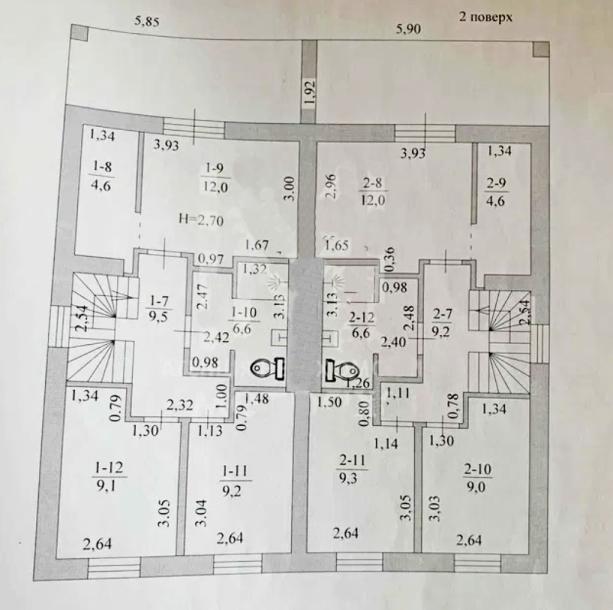 Дом на 2 входа, 8-кімн., Харьков, 605м/р
