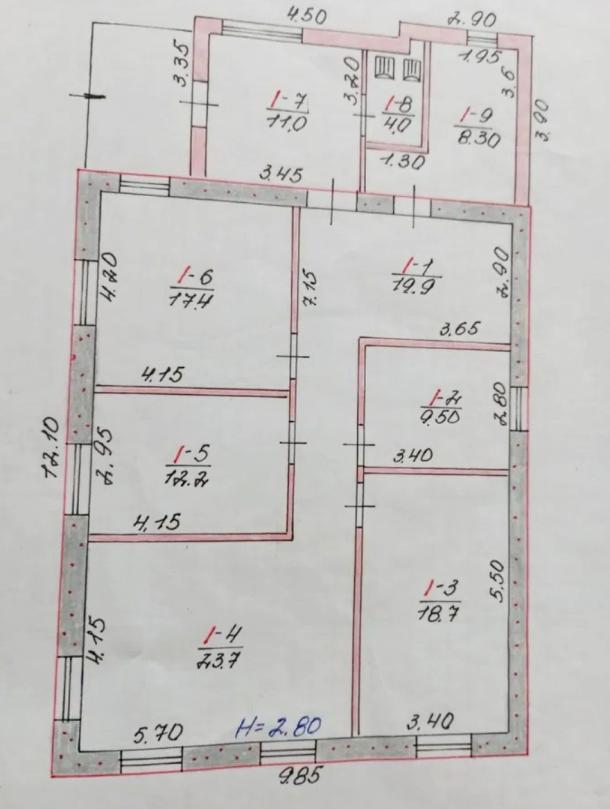 Дом, 5-кімн., Богодухов, Богодуховский район