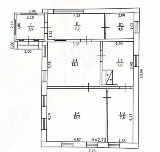 Дом, 3-кімн., Малиновка, Чугуевский район