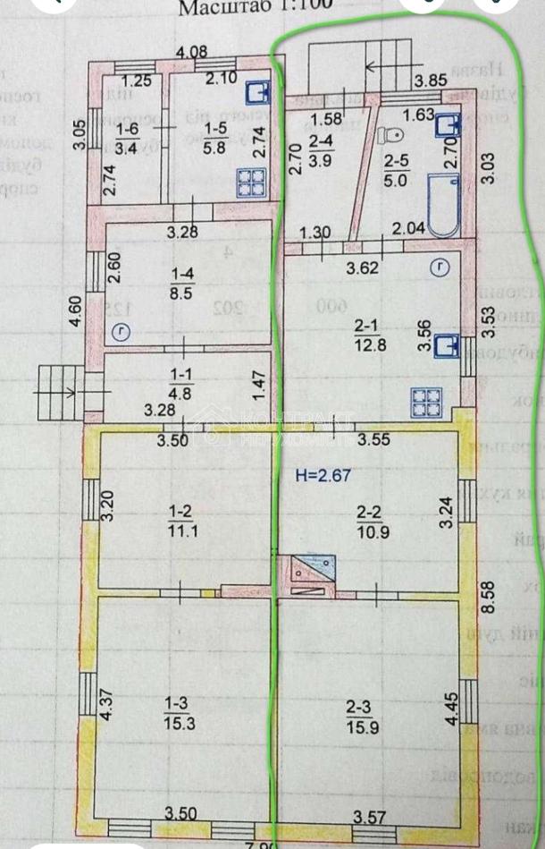 Дом, 2-кімн., Харьков, Тюринка
