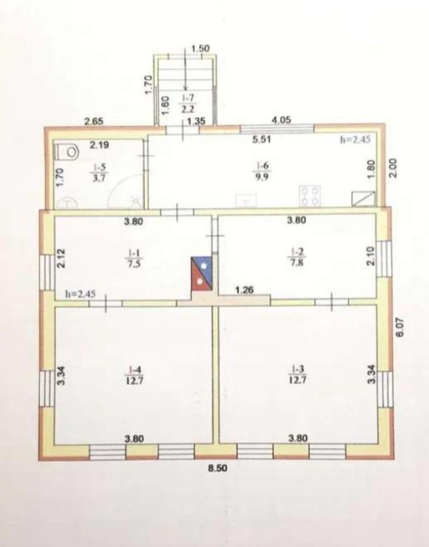 Дом, 4-кімн., Рыжов, Харьковский район