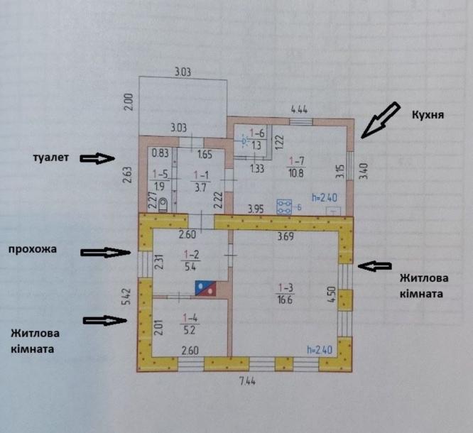 Дом, 2-кімн., Тарановка, Чугуевский район