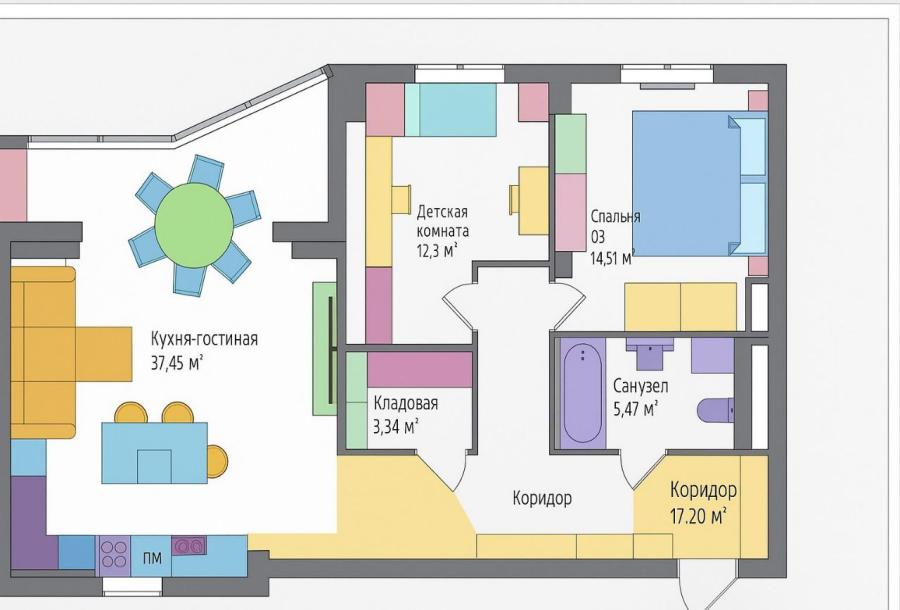квартира, 3-кімн., Харьков, Одесская, Зерновая (Совхозная 1-19)