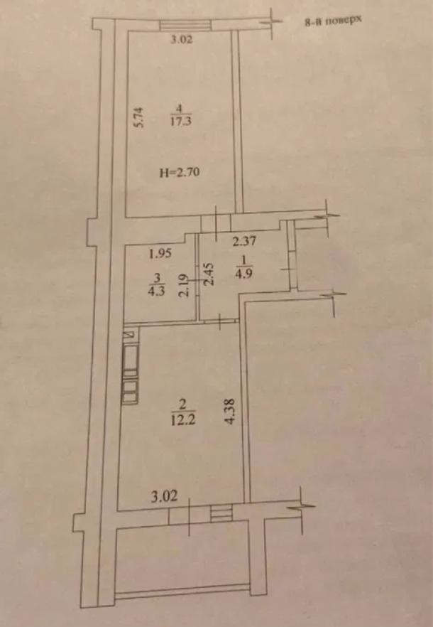 квартира, 1-кімн., Харьков, ХТЗ, Мира