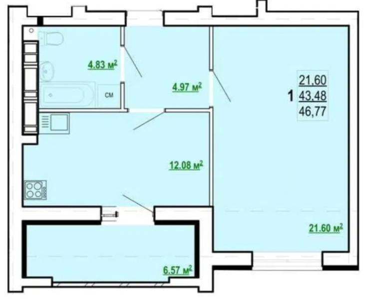 квартира, 1-кімн., Харьков, Алексеевка, Победы пр.