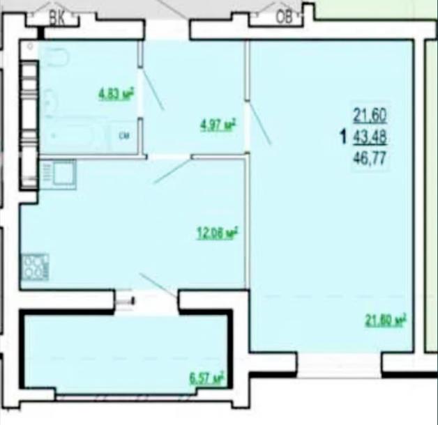 квартира, 1-кімн., Харьков, Холодная Гора, Полтавский Шлях