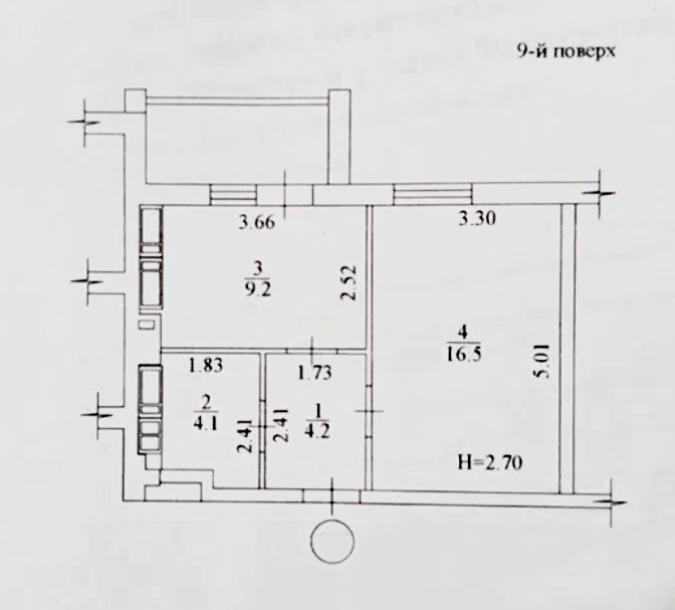 квартира, 1-кімн., Харьков, ХТЗ, Мира