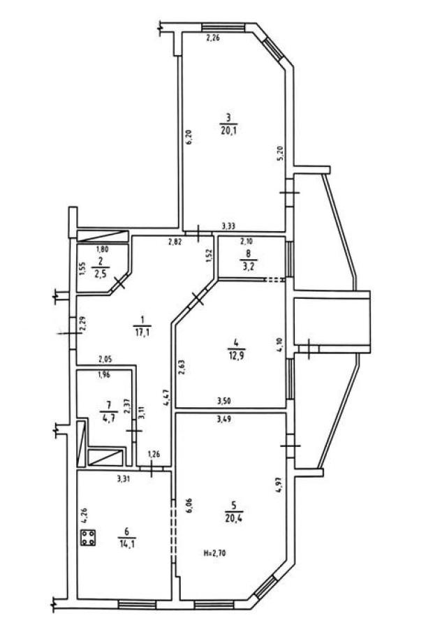 квартира, 3-кімн., Харьков, 602м/р, Юбилейный пр. (50 лет ВЛКСМ пр.)