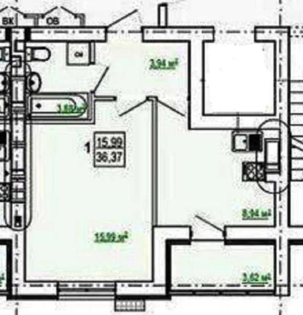 квартира, 1-кімн., Харьков, Журавлевка, Борткевича