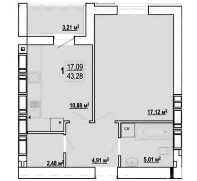 квартира, 1-кімн., Харьков, Журавлевка, Борткевича