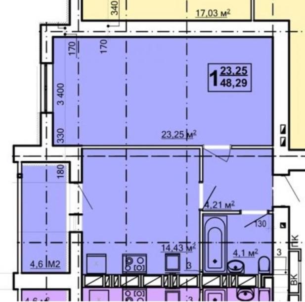 квартира, 1-кімн., Харьков, Защитников Украины метро, Героев Харькова пр-т