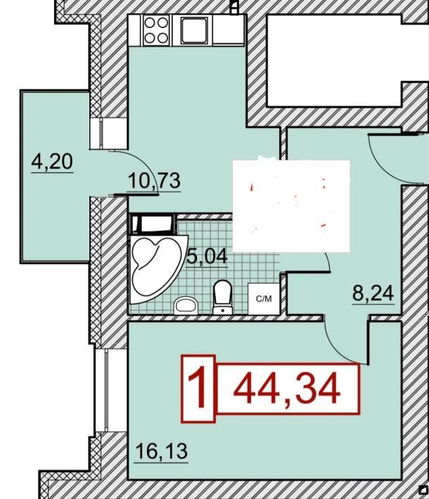 квартира, 1-кімн., Харьков, Холодная Гора, Григоровское шоссе (Комсомольское шоссе)