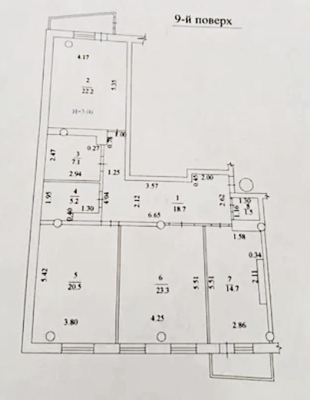 квартира, 3-кімн., Харьков, 615м/р, Гвардейцев Широнинцев