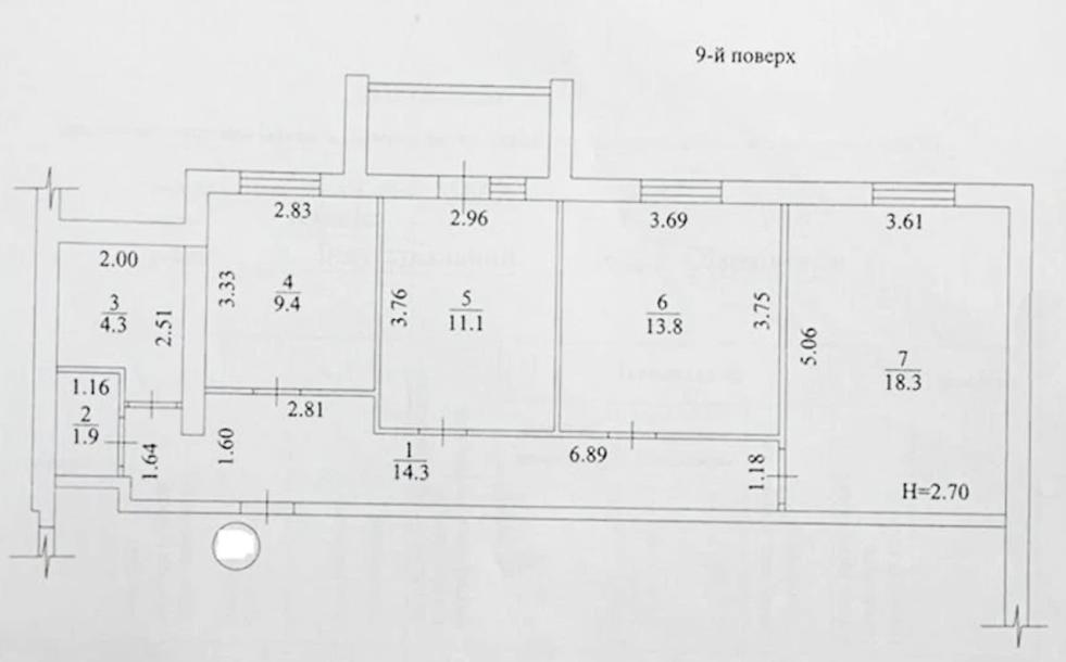 квартира, 3-кімн., Харьков, ХТЗ, Мира