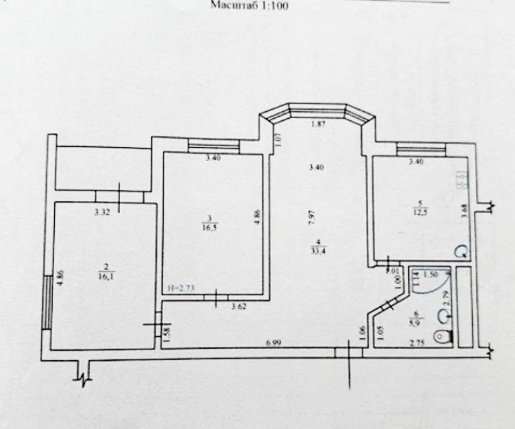квартира, 3-кімн., Харьков, 608м/р, Академика Павлова